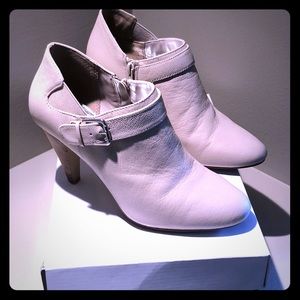 Alfani Cream Leather Bootie
